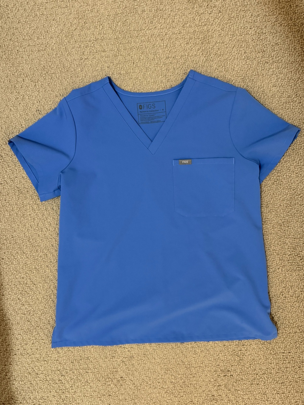 Figs Ceil Blue Catarina - One-Pocket Scrub Top